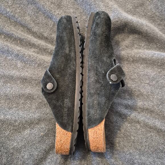 Birkenstock Suede Boston Black EU size 41 Women's US 10-10.5 - Picture 3 of 4